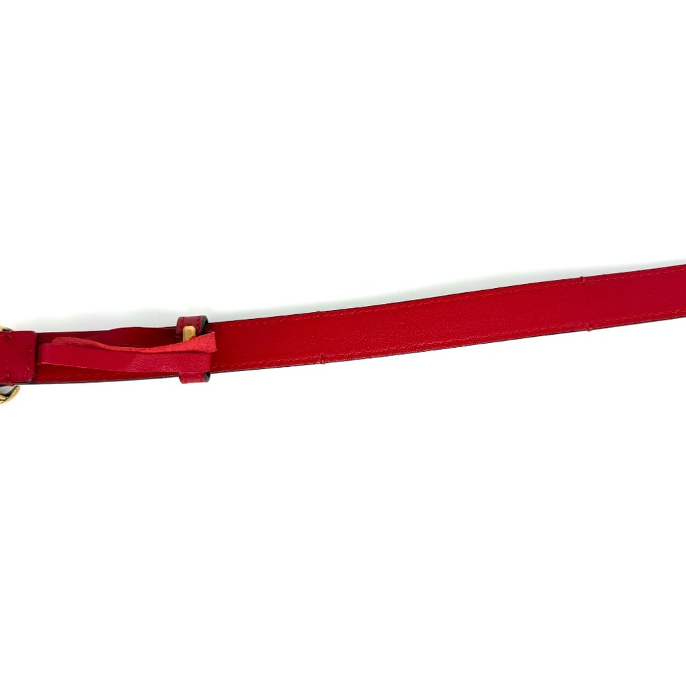 GUCCI GG Red Crystal Embellished Skinny Leather Belt 100 40 - Picture 11 of 13